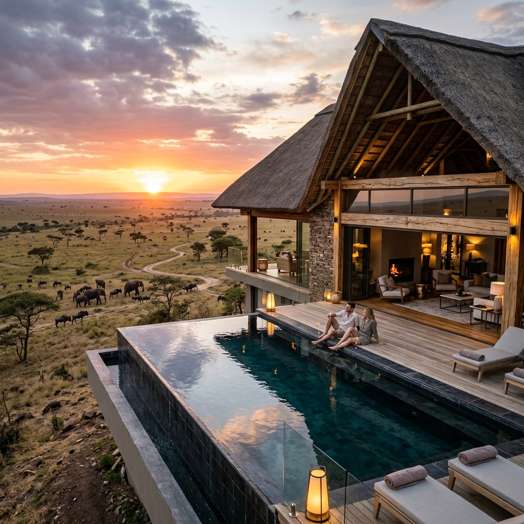 Luxury Safari Lodge with infinity pool